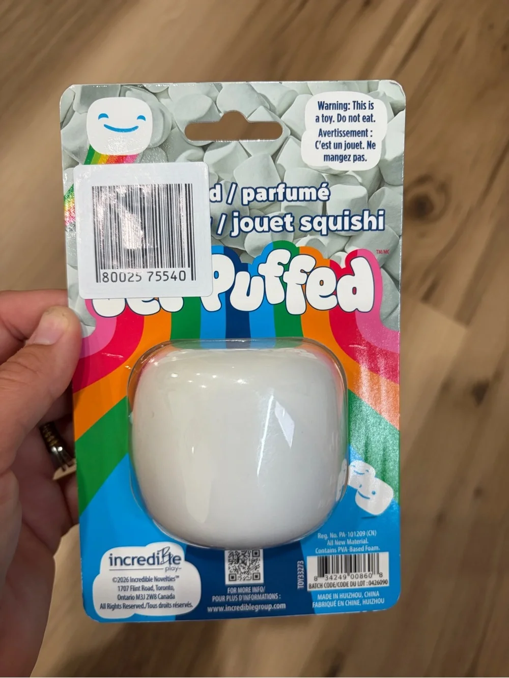 Jet-Puffed Squishi Toy - White Marshmallow Scented